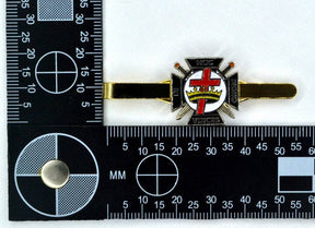 Knights Templar Commandery Tie Bar - Classic Cross Crown Gold