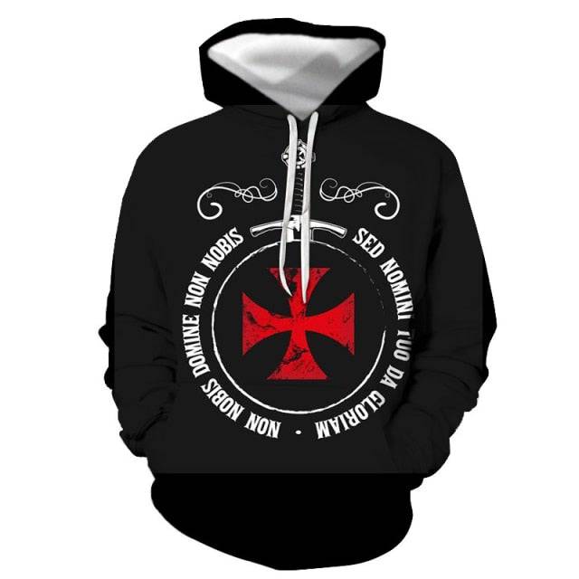 Knights Templar Commandery Hoodie - 3D Printed Design