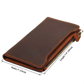 Master Mason Blue Lodge Wallet - Genuine Leather With Credit Card Holder Brown