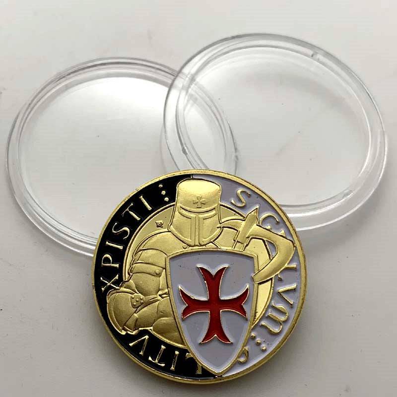 Knights Templar Commandery Coin - Souvenir Gold Plated Commemorative