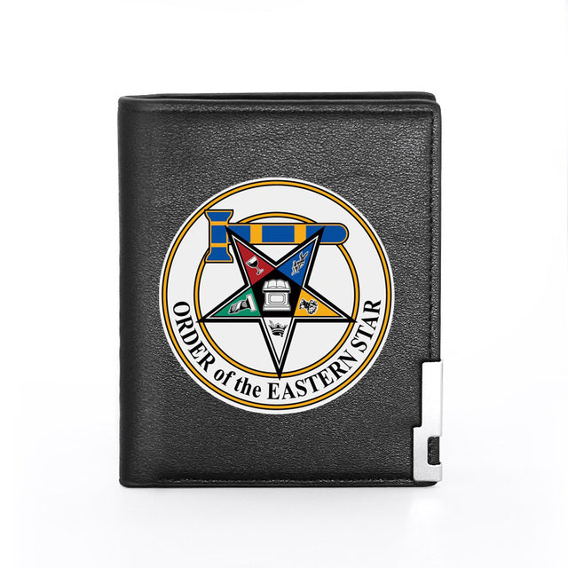 Master Mason Blue Lodge Wallet - PU Leather Vintage Square and Compass G & Credit Card Holder (26 variants) - Bricks Masons