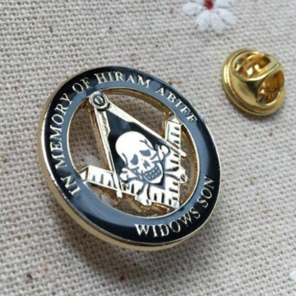 Widows Sons Lapel Pin - In Memory of Hiram Abiff