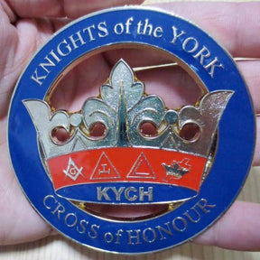 Knights of the York Cross of Honour Car Emblem - Blue 3" KYCH Medallion