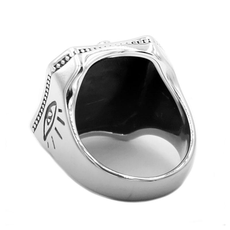 Widows Sons Ring - Square Compass Skull