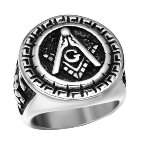 16th Degree Scottish Rite Ring - Round Rose Croix [Multiple Colors]