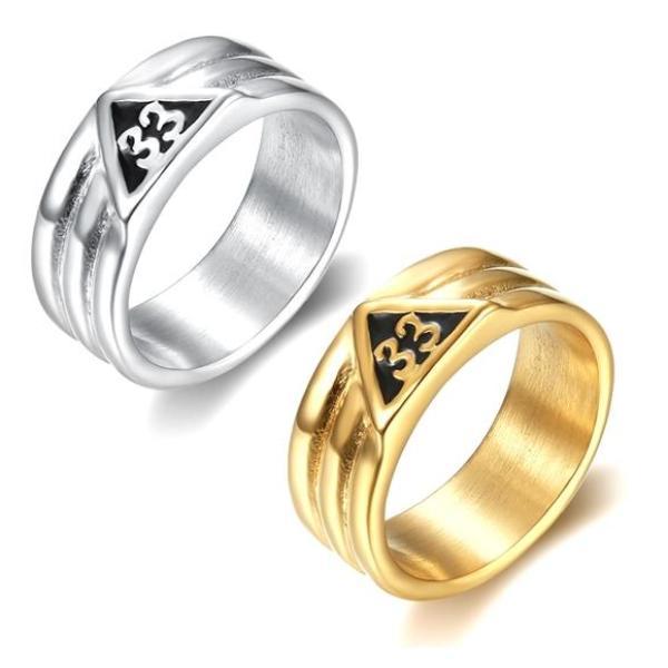 33rd Degree Scottish Rite Ring - Classic [Silver & Gold]