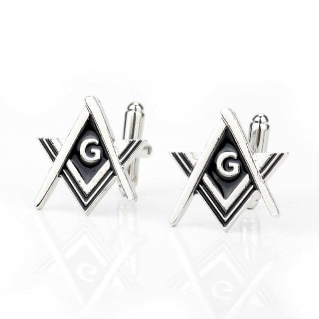 Master Mason Blue Lodge Cufflink - Square and Compass