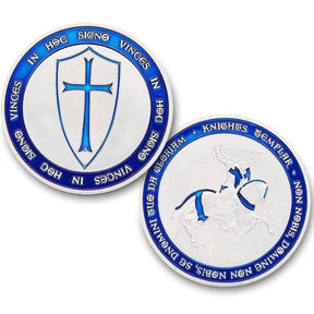 Knights Templar Commandery Coin - IN HOC SIGNO VINCES Navy Blue