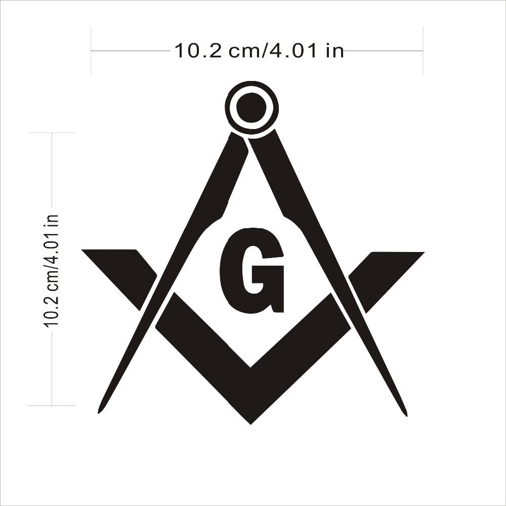 Master Mason Blue Lodge Sticker Decal - Square Compass Car