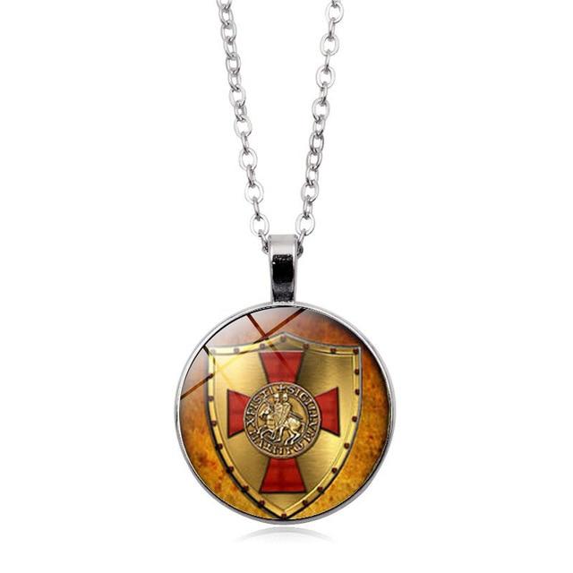 Knights Templar Commandery Necklace - Glass Cover Pendant