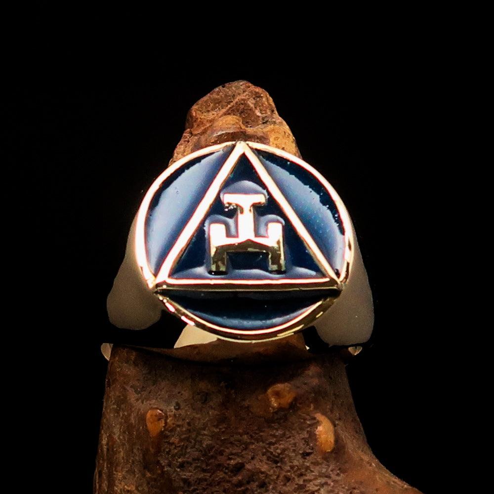 Royal Arch Chapter Ring - Blue Solid Brass - Bricks Masons