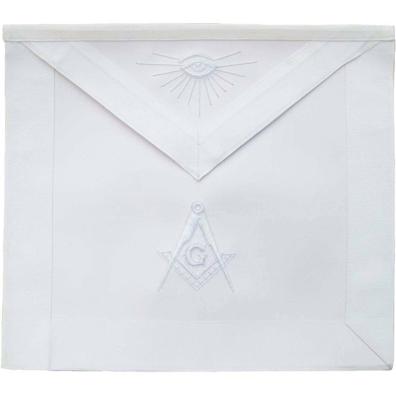 Master Mason Blue Lodge Apron - All White