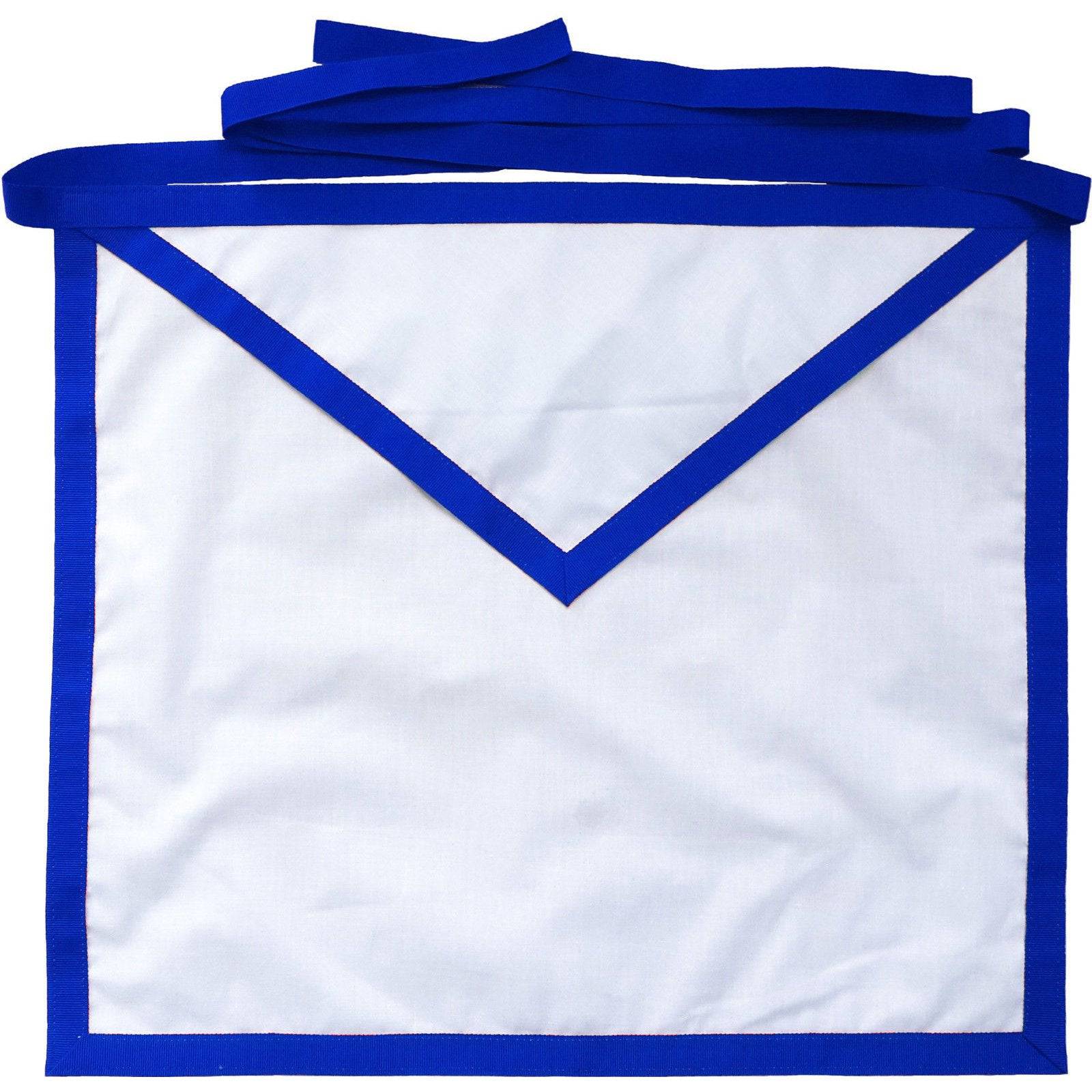 Member Blue Lodge Apron - White Duck Cotton Blue Ribbon