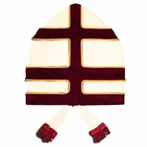 High Priest Knight Templar Priests Mitre - Red & White