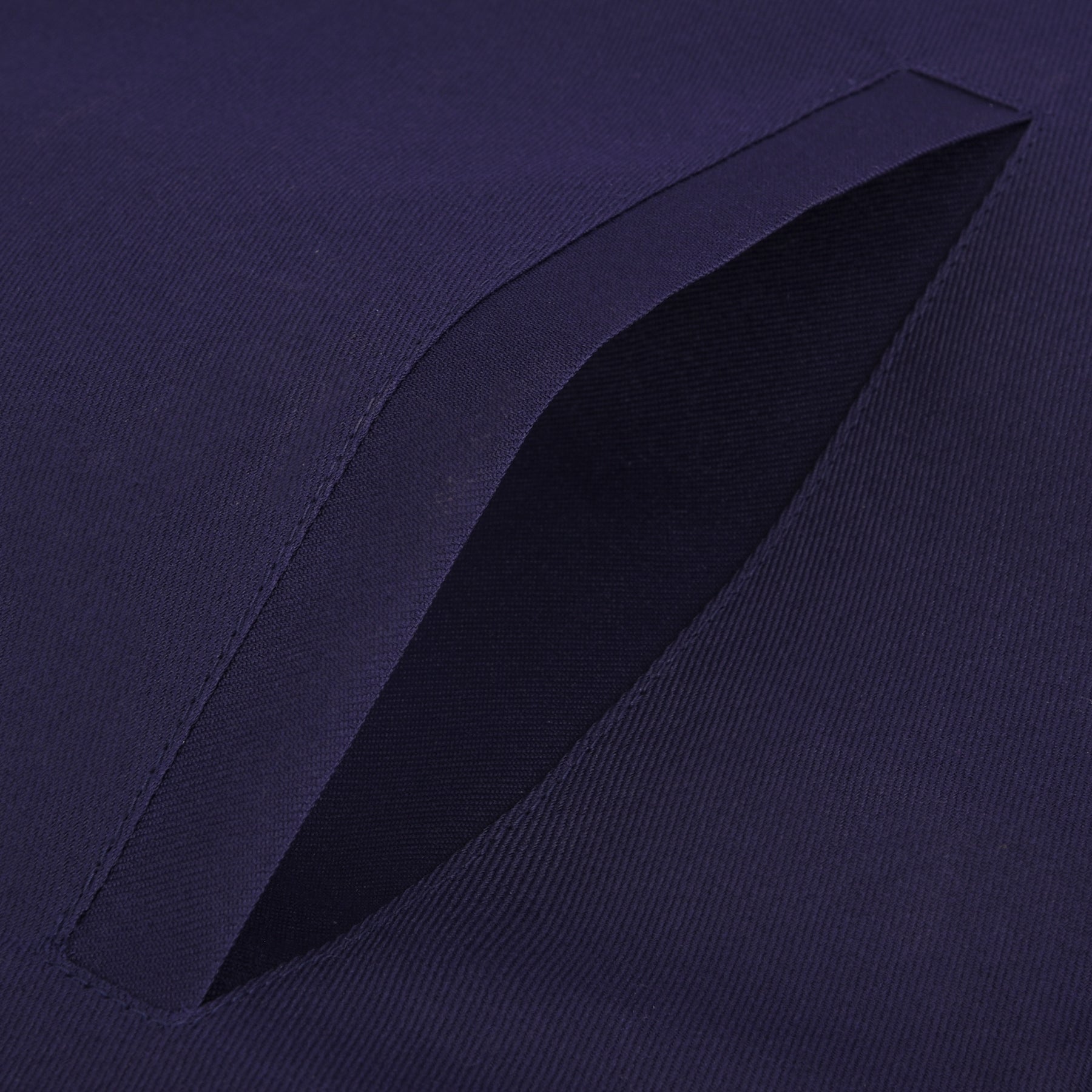 Senior Steward Blue Lodge Officer Apron - Kenton Lodge Navy Velvet With Silver Embroidery Thread - Bricks Masons