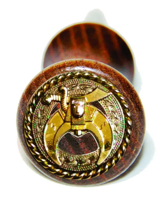 Shriners Bottle Stoppers & Savers - Wooden With Gold Emblem - Bricks Masons