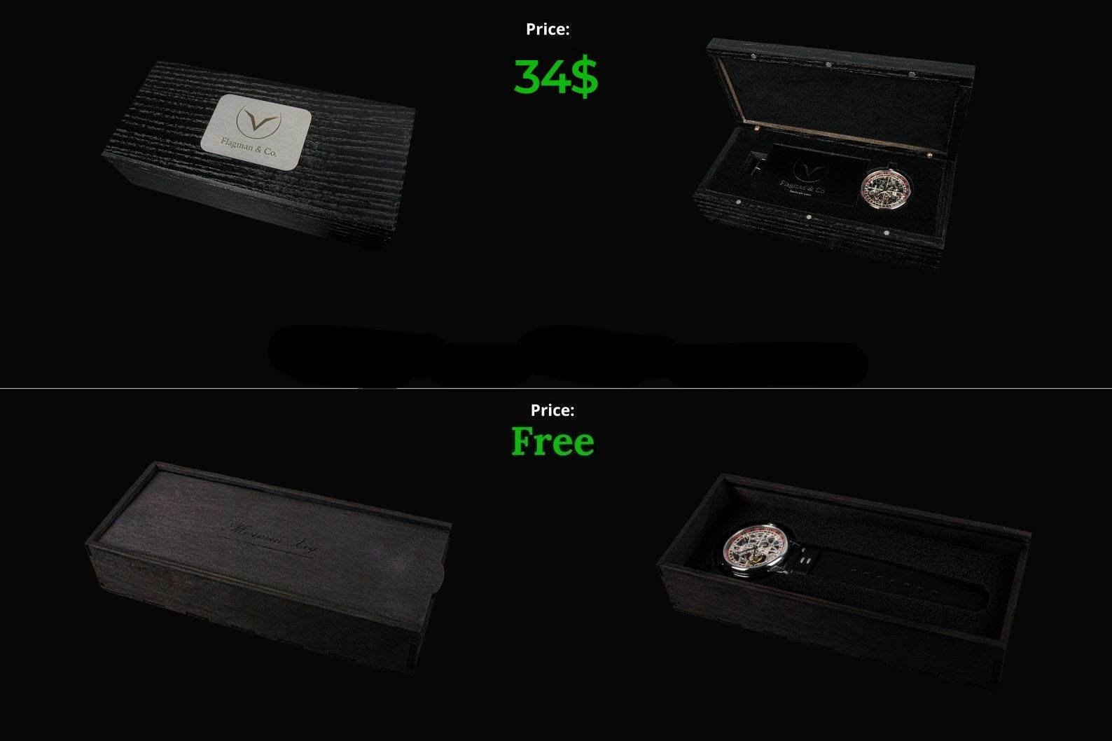 Master Mason Blue Lodge Wristwatch - Gold Skeleton Dial - Bricks Masons