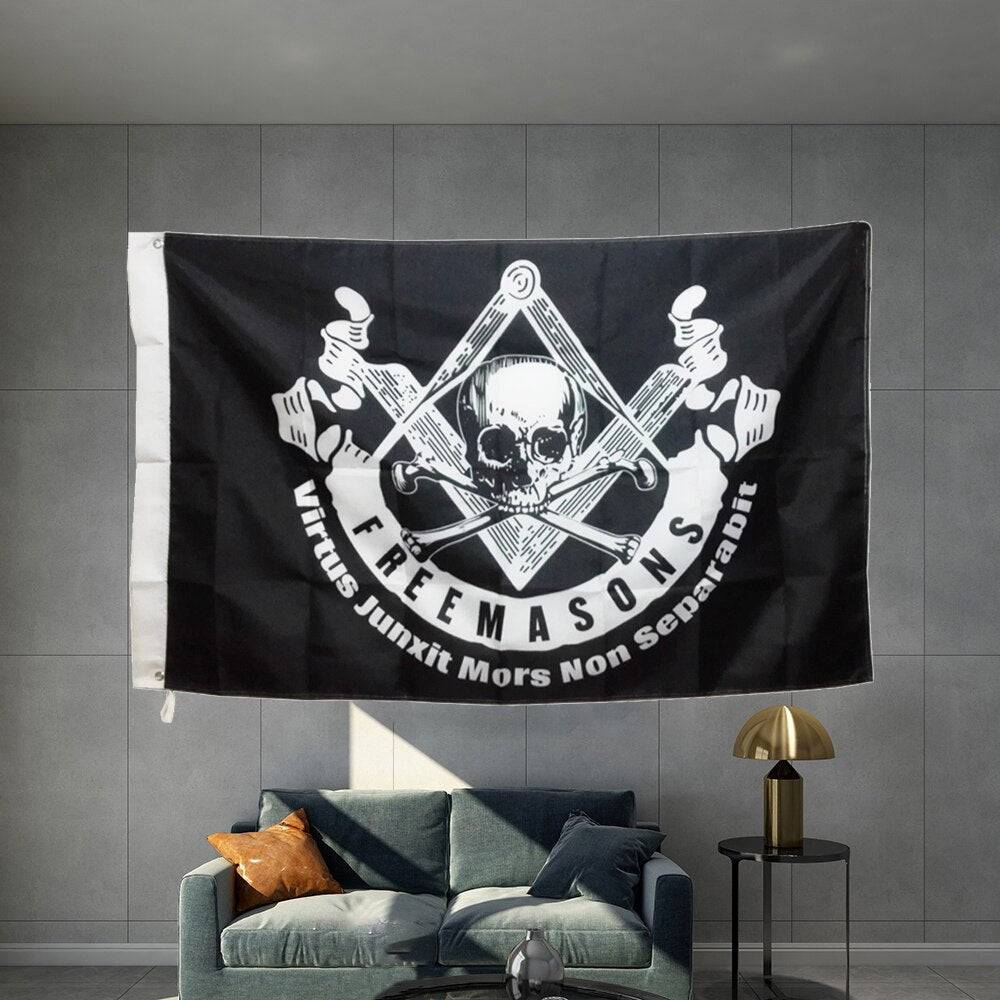 Widows Sons Flag - Skull & Bones - Bricks Masons