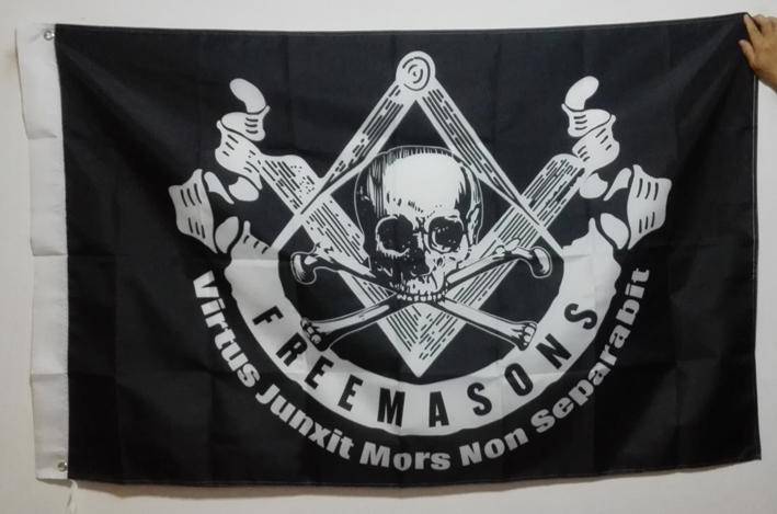 Widows Sons Flag - Skull & Bones - Bricks Masons