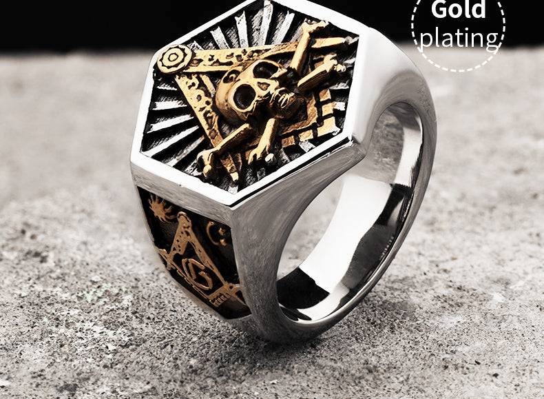 Widows Sons Ring - Stainless Steel - Bricks Masons