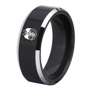 32nd Degree Scottish Rite Ring - Wings Down Black Tungsten - Bricks Masons