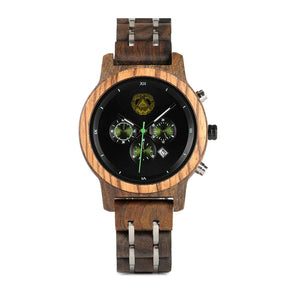 Grand Master Blue Lodge Wristwatch - Various Wood Colors - Bricks Masons