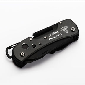 Past Master Blue Lodge California Regulation Pocket Knife - Multifunctional - Bricks Masons