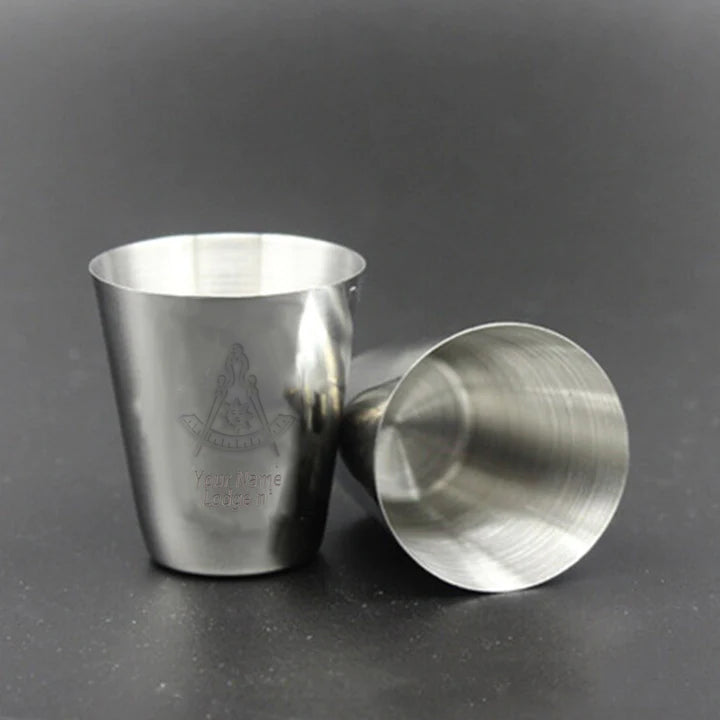 Past Master Blue Lodge California Regulation Cups - Stainless Steel - Bricks Masons