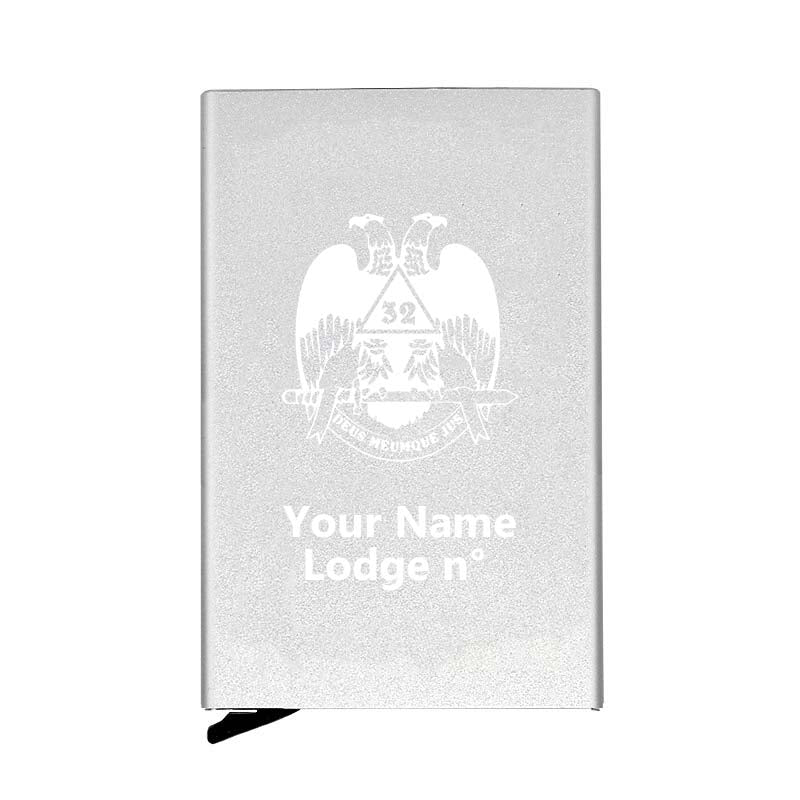 32nd Degree Scottish Rite Credit Card Holder - Wings Down Various Colors - Bricks Masons