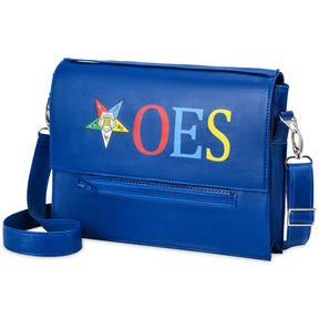 OES Handbag - Blue Leather - Bricks Masons