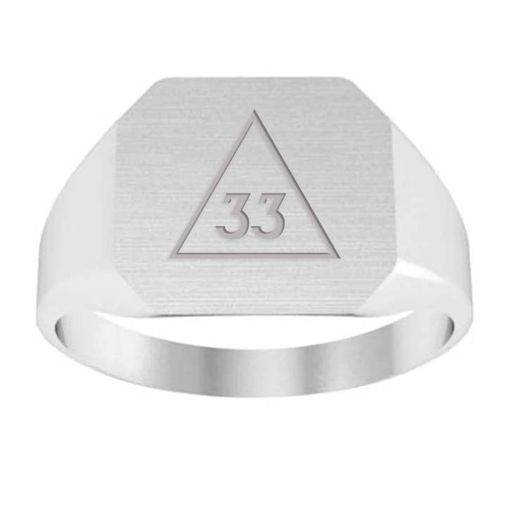 33rd Degree Scottish Rite Ring - Sterling Silver - Bricks Masons