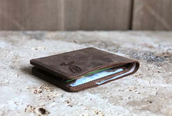 Shriners Wallet - Handmade Leather - Bricks Masons