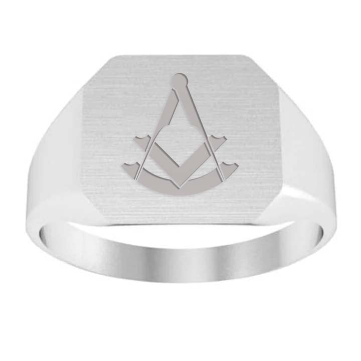 Past Master Blue Lodge Ring - Sterling Silver - Bricks Masons