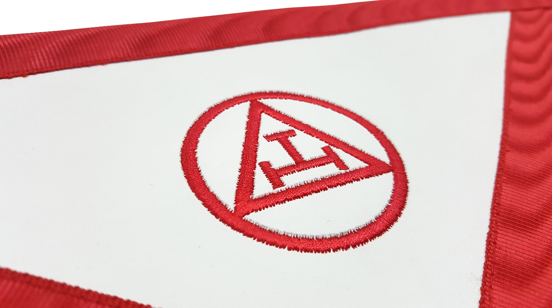 Tyler Royal Arch Chapter Apron - Red Machine Embroidery - Bricks Masons