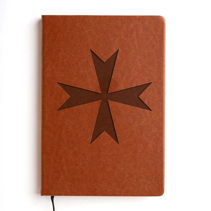 Order Of Malta Journal - Brown Faux Leather - Bricks Masons