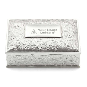 32nd Degree Scottish Rite Jewelry Box - Black Velvet Lining - Bricks Masons