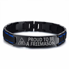 33rd Degree Scottish Rite Bracelet - Stainless Steel - Bricks Masons