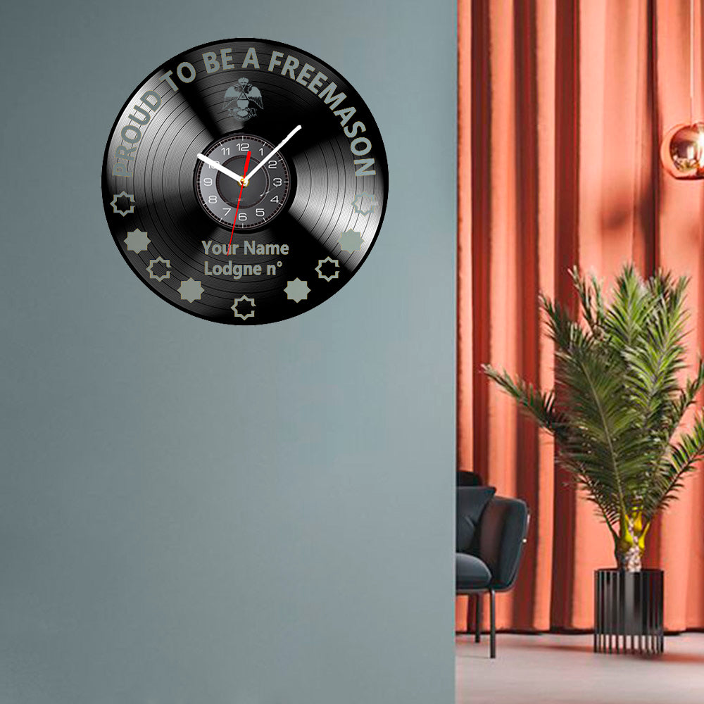 33rd Degree Scottish Rite Clock - Wings Down Vinyl Record - Bricks Masons