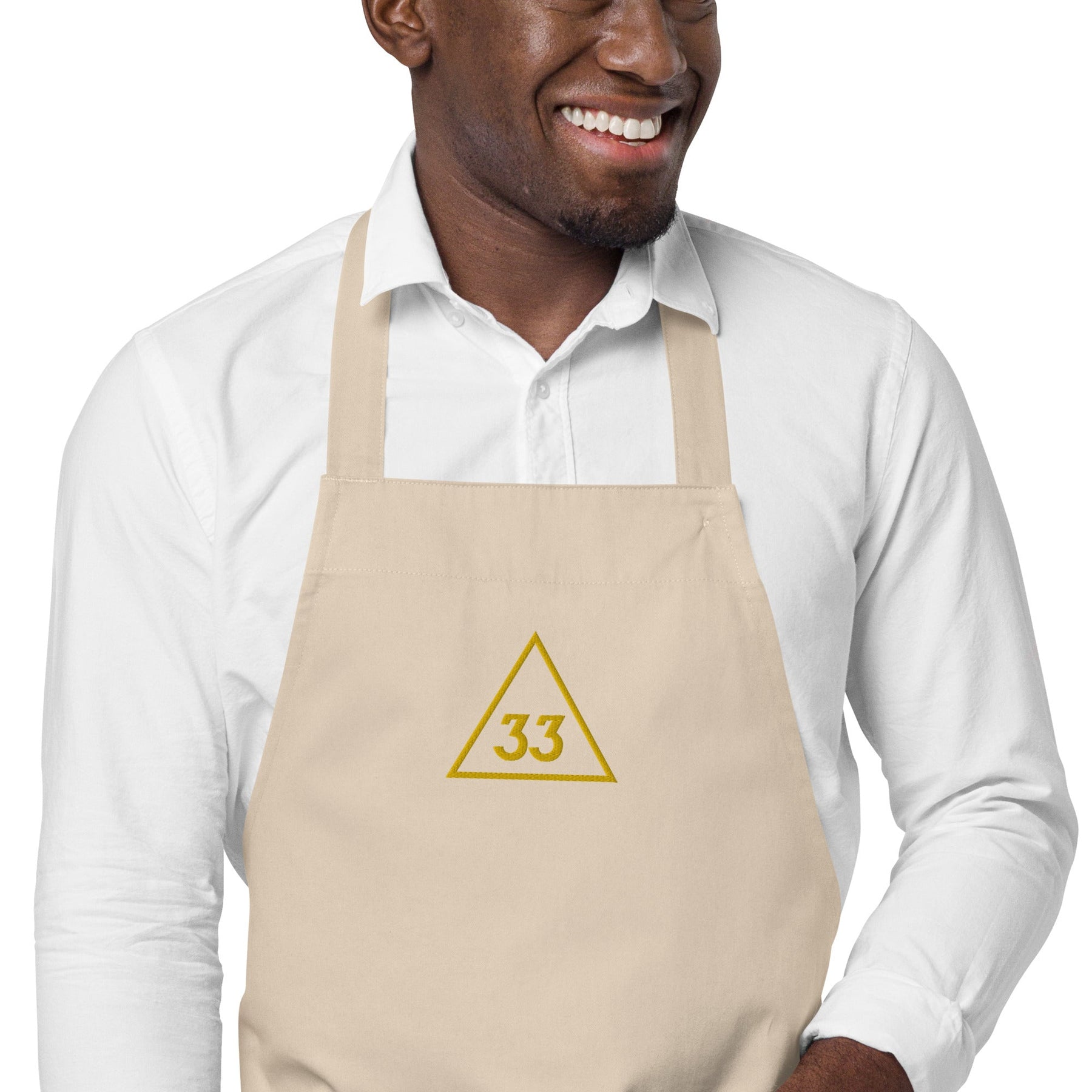 33rd Degree Scottish Rite Kitchen Apron - Various Organic Cotton Colors - Bricks Masons