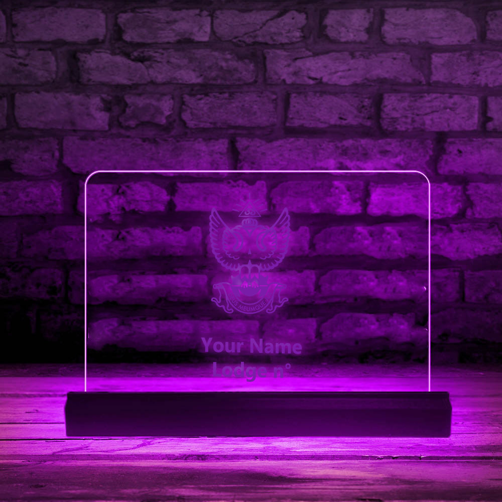 33rd Degree Scottish Rite LED Sign - Wings Up 3D Glowing light - Bricks Masons