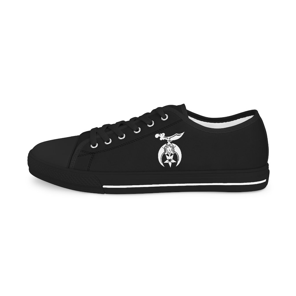 Shriners Sneaker - Low Top Black & White - Bricks Masons