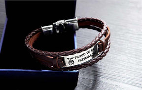 Shriners Bracelet - Black & Brown - Bricks Masons