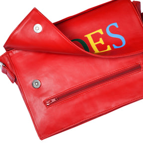 OES Handbag - Red Leather - Bricks Masons