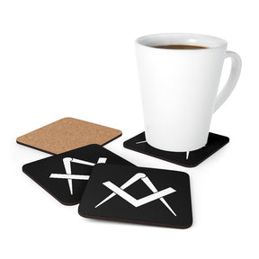 Master Mason Blue Lodge Coaster - Square & Compass 4 Pieces Set - Bricks Masons