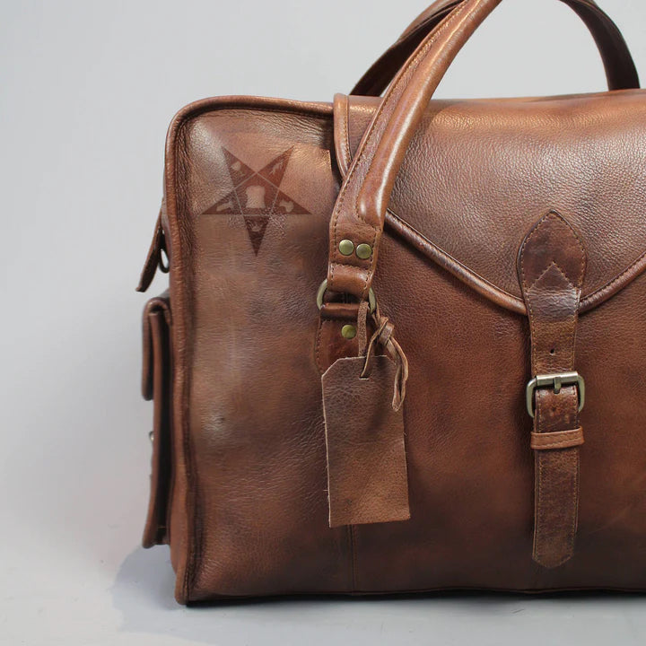 OES Travel Bag - Handmade Genuine Leather - Bricks Masons