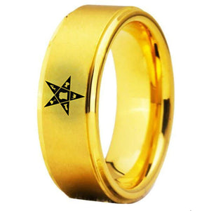 OES Ring - Gold Tungsten - Bricks Masons