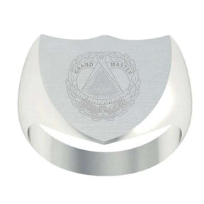 Grand Master Blue Lodge Ring - Sterling Silver - Bricks Masons