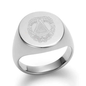 Grand Master Blue Lodge Ring - Sterling Silver - Bricks Masons