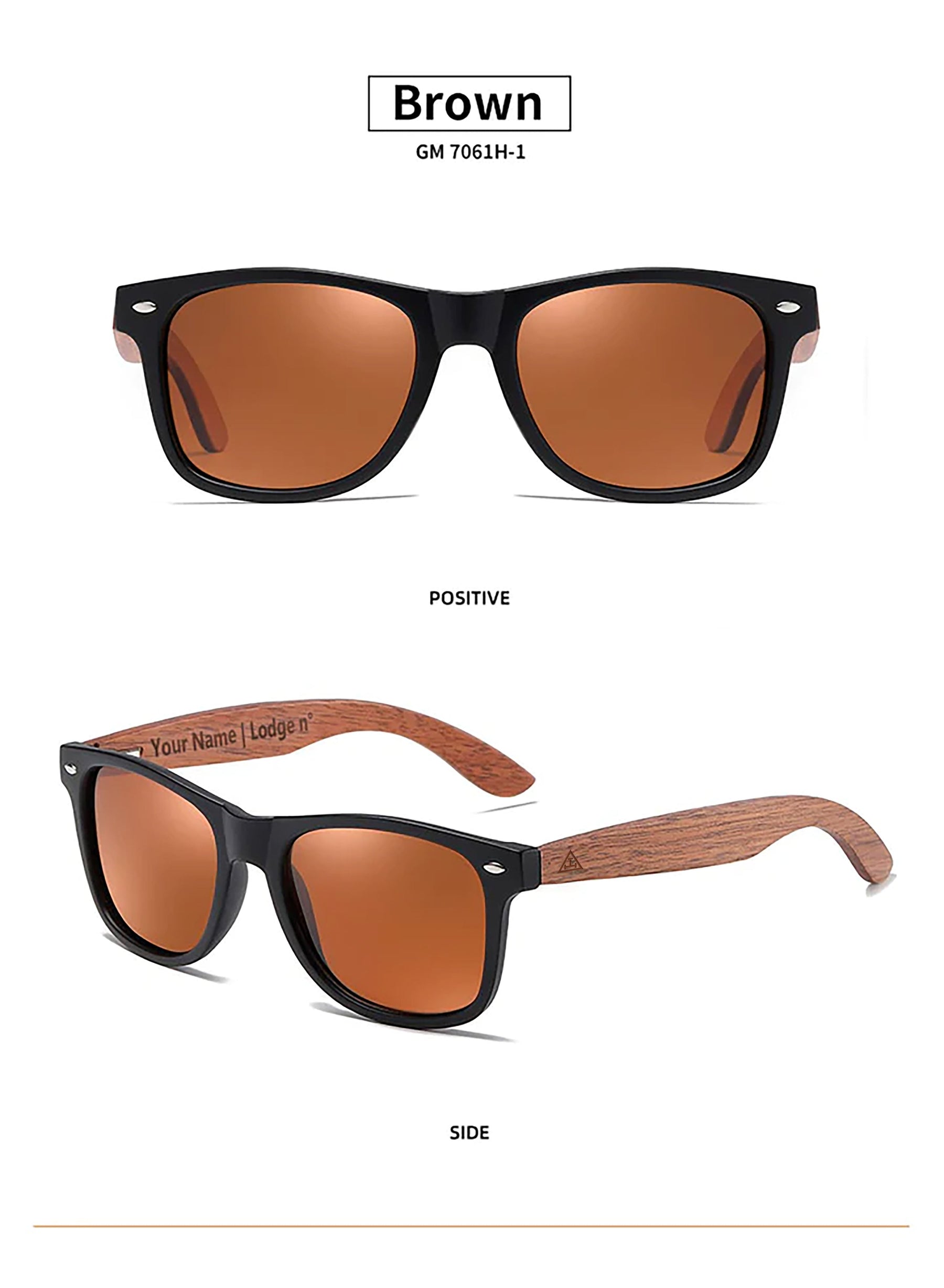 Past Master Blue Lodge Sunglasses - UV Protection - Bricks Masons