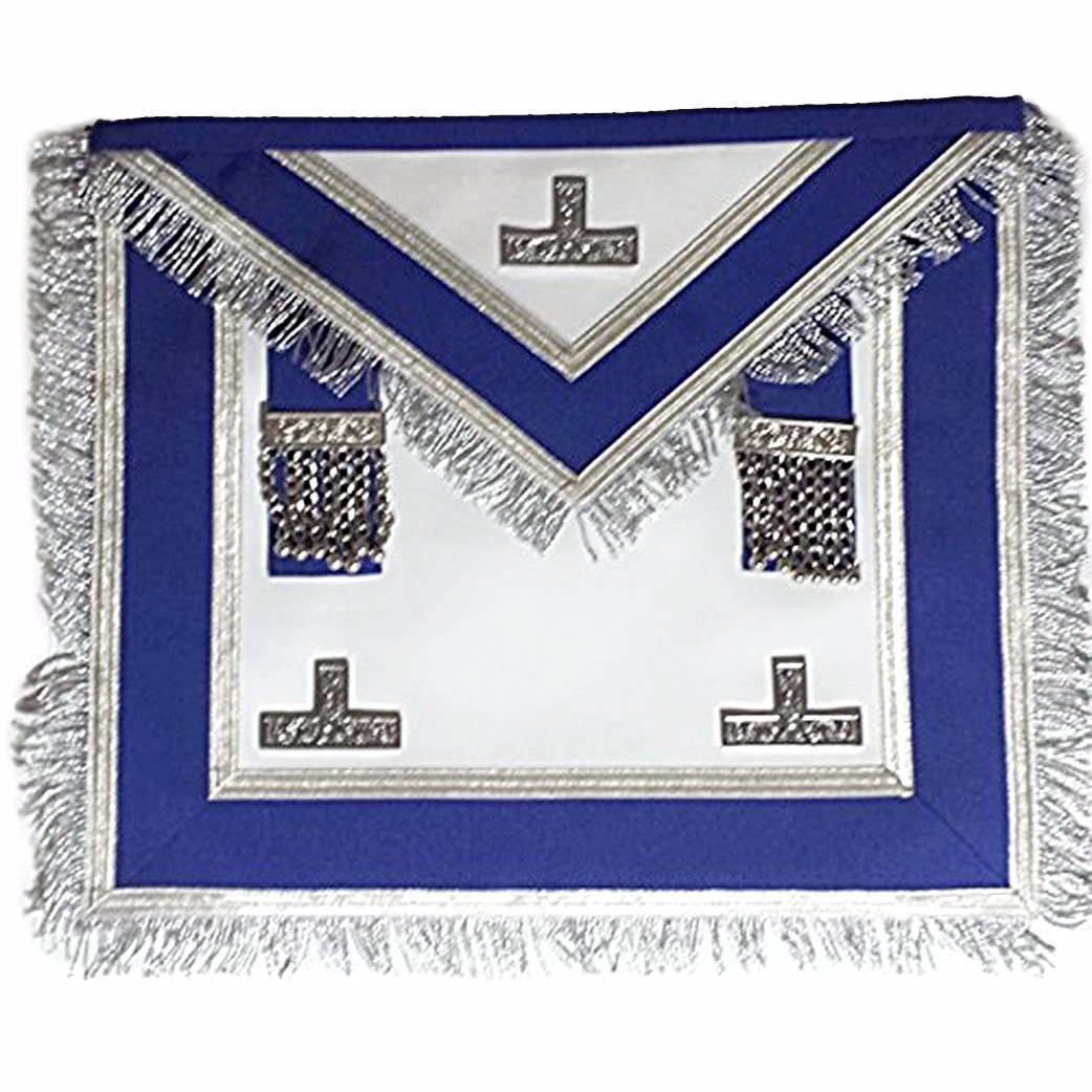 Worshipful Master Past Master Blue Lodge Canada Regulation Apron - Royal Blue - Bricks Masons